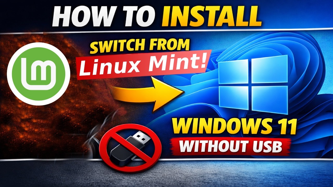 Как установить Windows 11 без USB-накопителя из Linux Mint