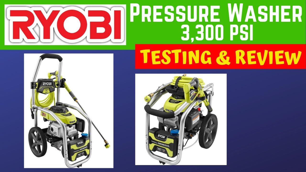 Ryobi 3300 PSI Pressure Washer Test & Review # RY80942
