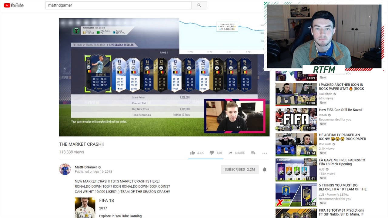 Reacting to the MattHDGamer Market Crash Video (Aftermath)