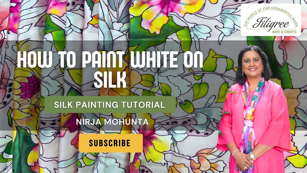 How to paint white on silk | Professional Silk Painting Technique