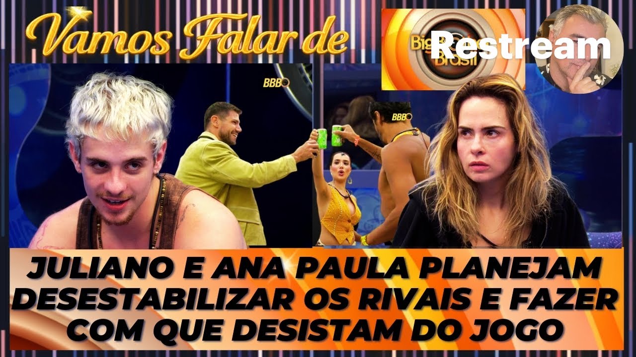 BBB26: JULIANO E ANA PAULA QUEREM DESESTABILIZAR RIVAIS E FAZER COM QUE APERTEM BOTÃO DA DESISTÊNCIA
