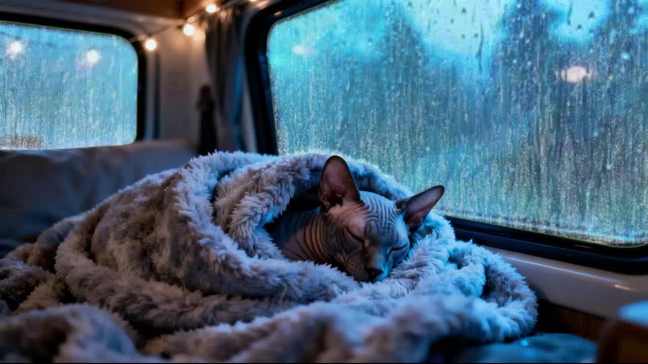 Safe & Calm Rain on Car Roof | Sleep ASMR with No Thunder
