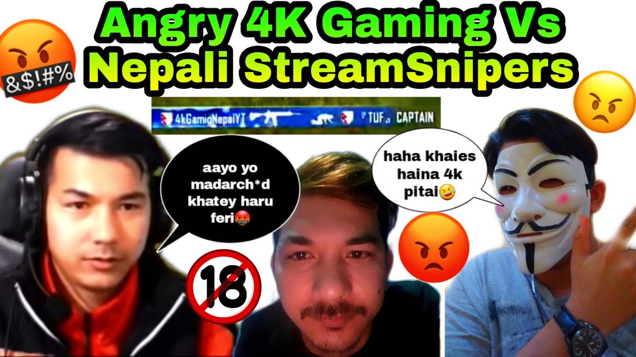 Angry 4K Gaming vs Nepali StreamSniper (Tuf) || 4k angry moment || 4k gaming nepal ||sagarchhetriyt