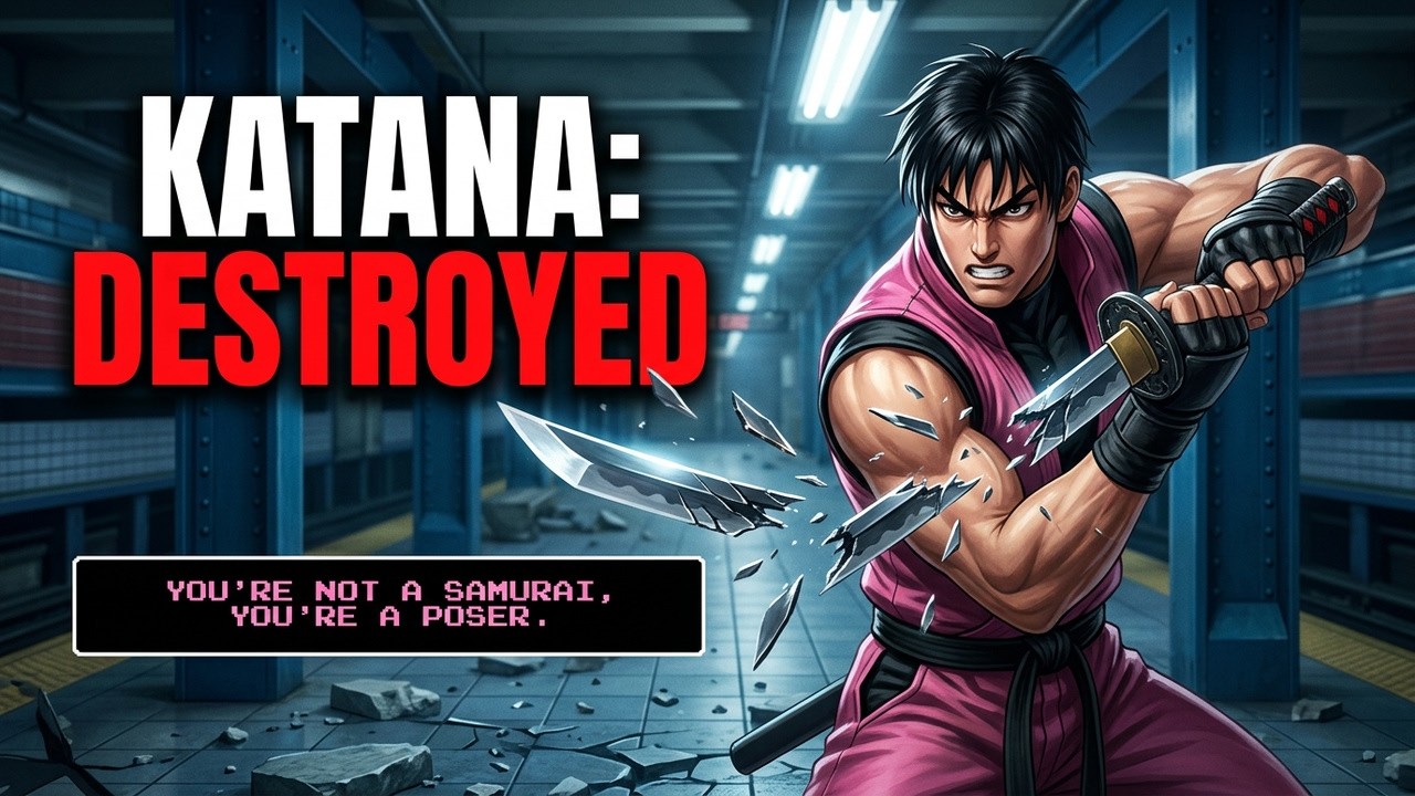 Guy Destroys Katana and Storms the Metro!