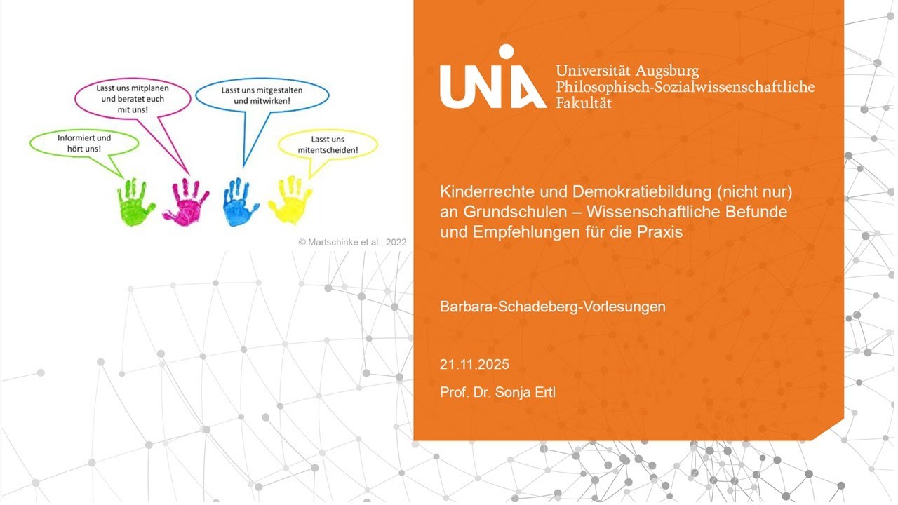 Prof. Ertl: Kinderrrechte und Demokratiebildung (nicht nur) an Grundschulen
