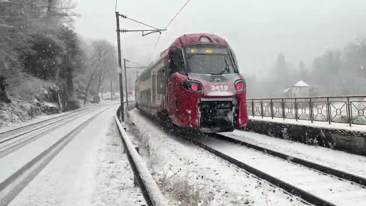 Happy New year 2026. CFL 2419 Kautenbach with snow