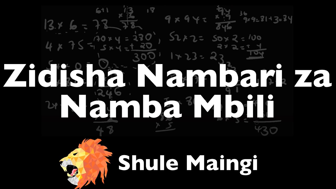 7.3 Zidisha Nambari za Namba mbili