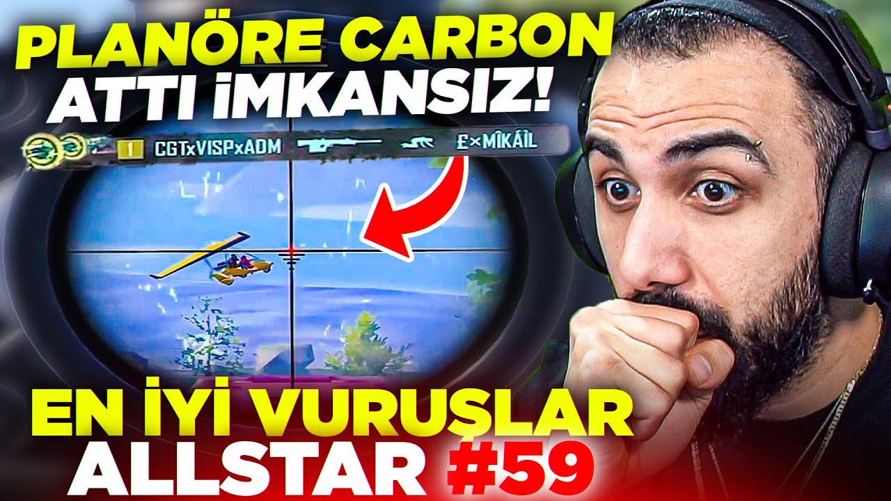 PLANÖRE 250 METREDEN CARBON ATTI!! 😱 (İMKANSIZ OLAY) EN İYİ VURUŞLAR ALLSTAR #59 | PUBG MOBILE