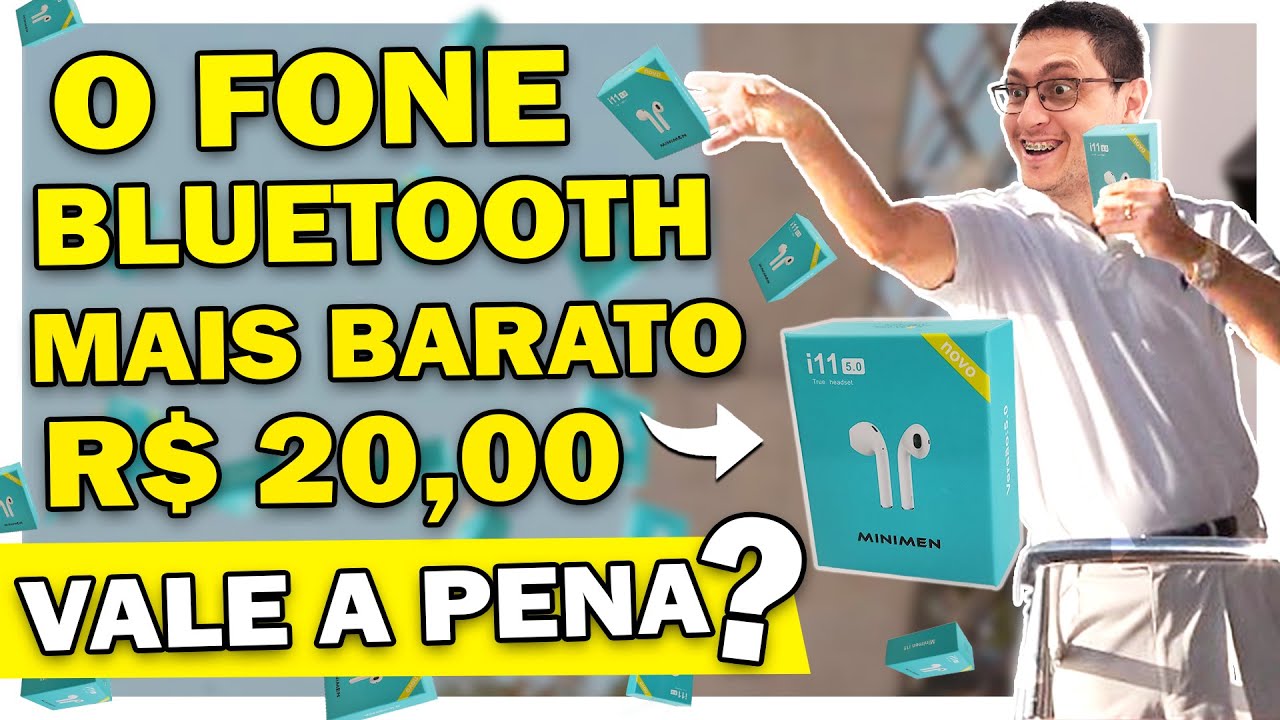 Fone Bluetooth i11 &eacute; bom? Unboxing e Review