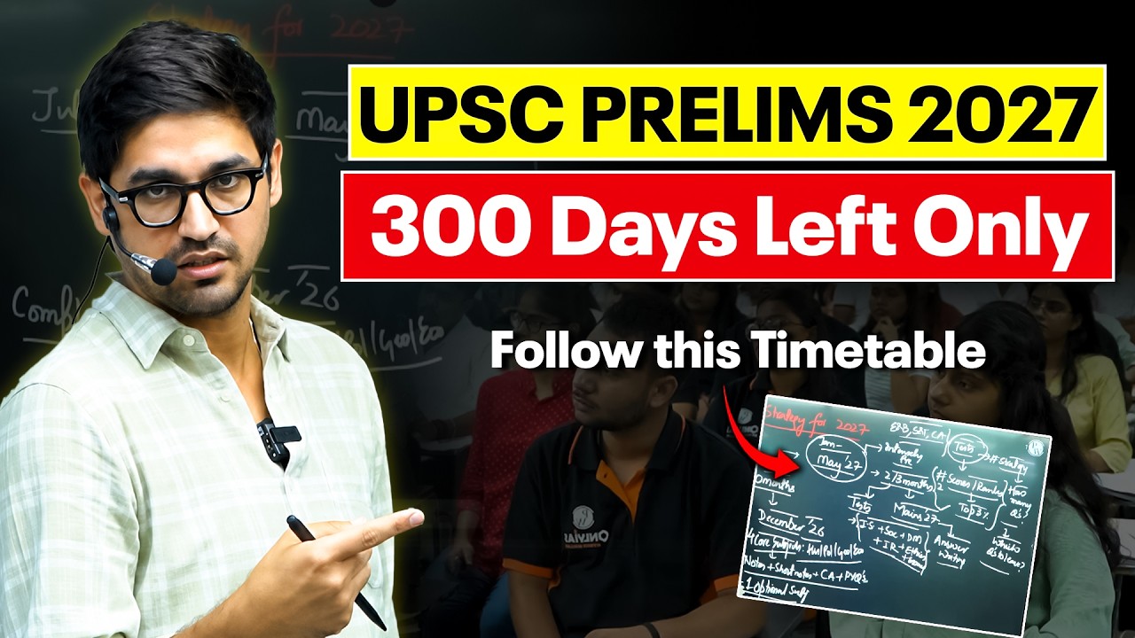 UPSC 2027 Strategy | 300 Days Left Only 😱