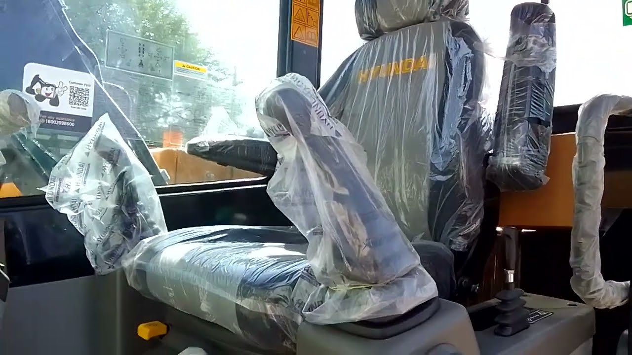 Hyundai machine R85A Cabin compartment details & lever operation