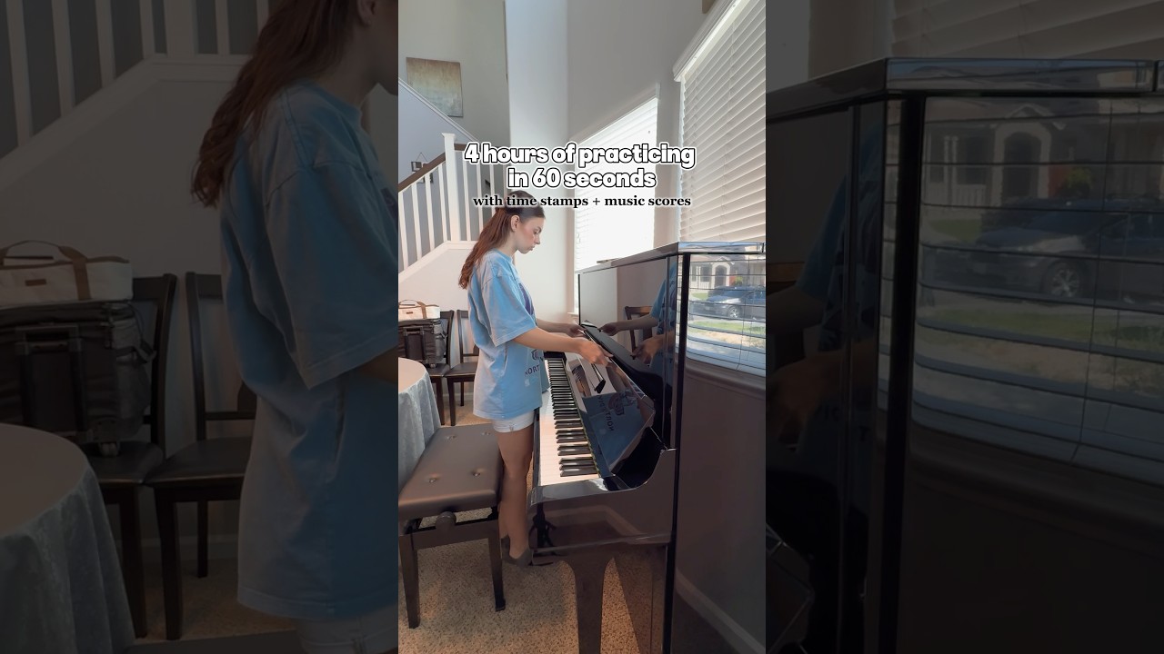 Practice vlog in 60 seconds 🎹⏰ #classicalpiano #classicalpianist #piano