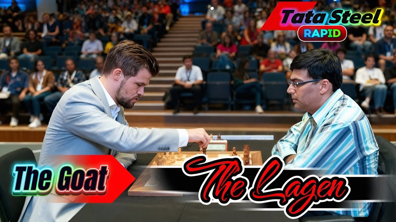 Magnus Carlsen Vs Viswanathan Anand || Tata steel Rapid Chess