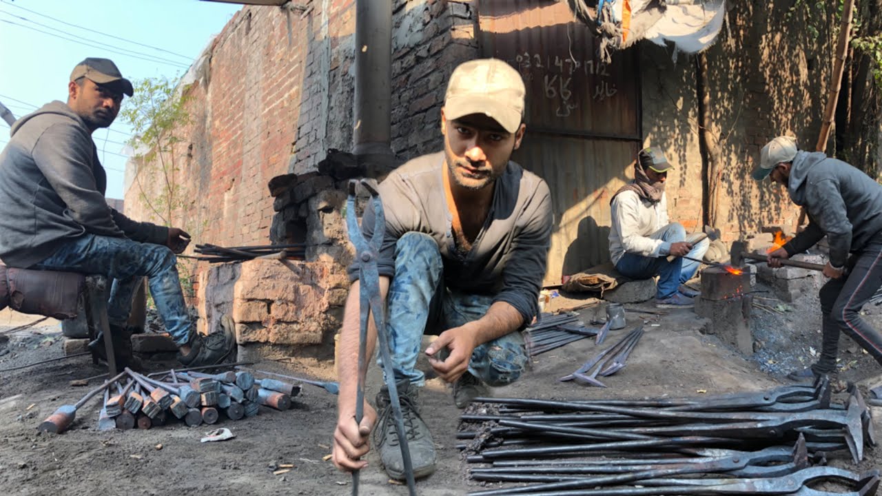 How To Manufacture Iron Holding Tongs in Local Factory || Tongs Manufacturing Process