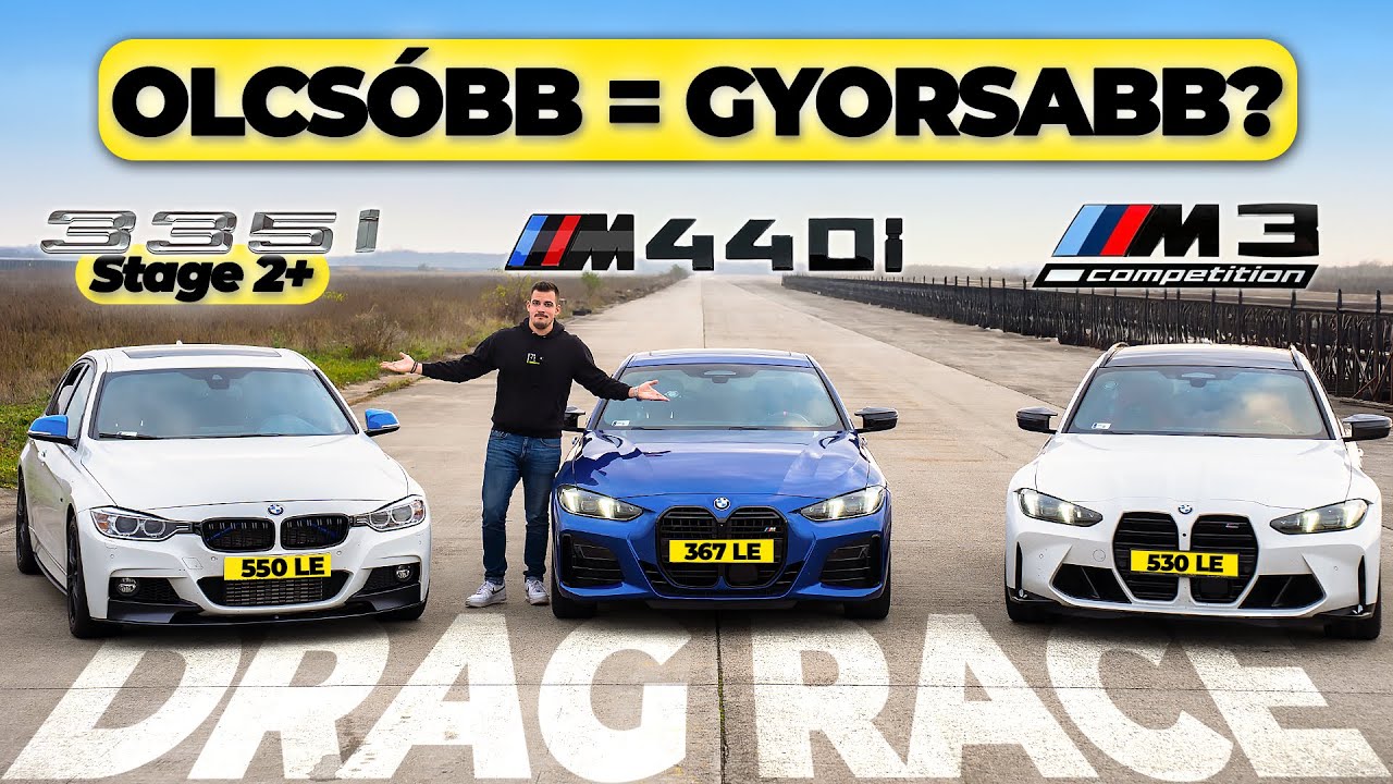 TUNING vagy GYÁRI! -  BMW 335xi Stage 2+ vs M440i B58 vs M3 Competition S58
