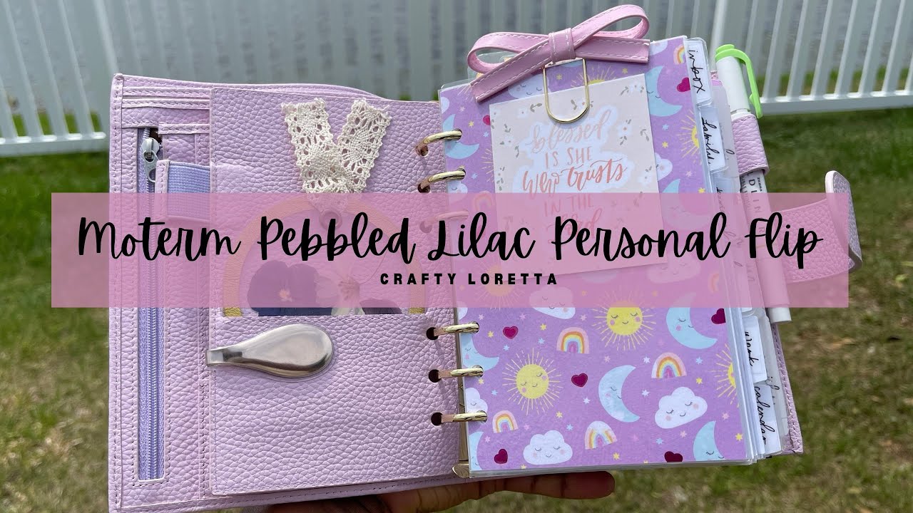 Moterm Personal Luxe Pebbled Lilac Flip Through | FCC inserts