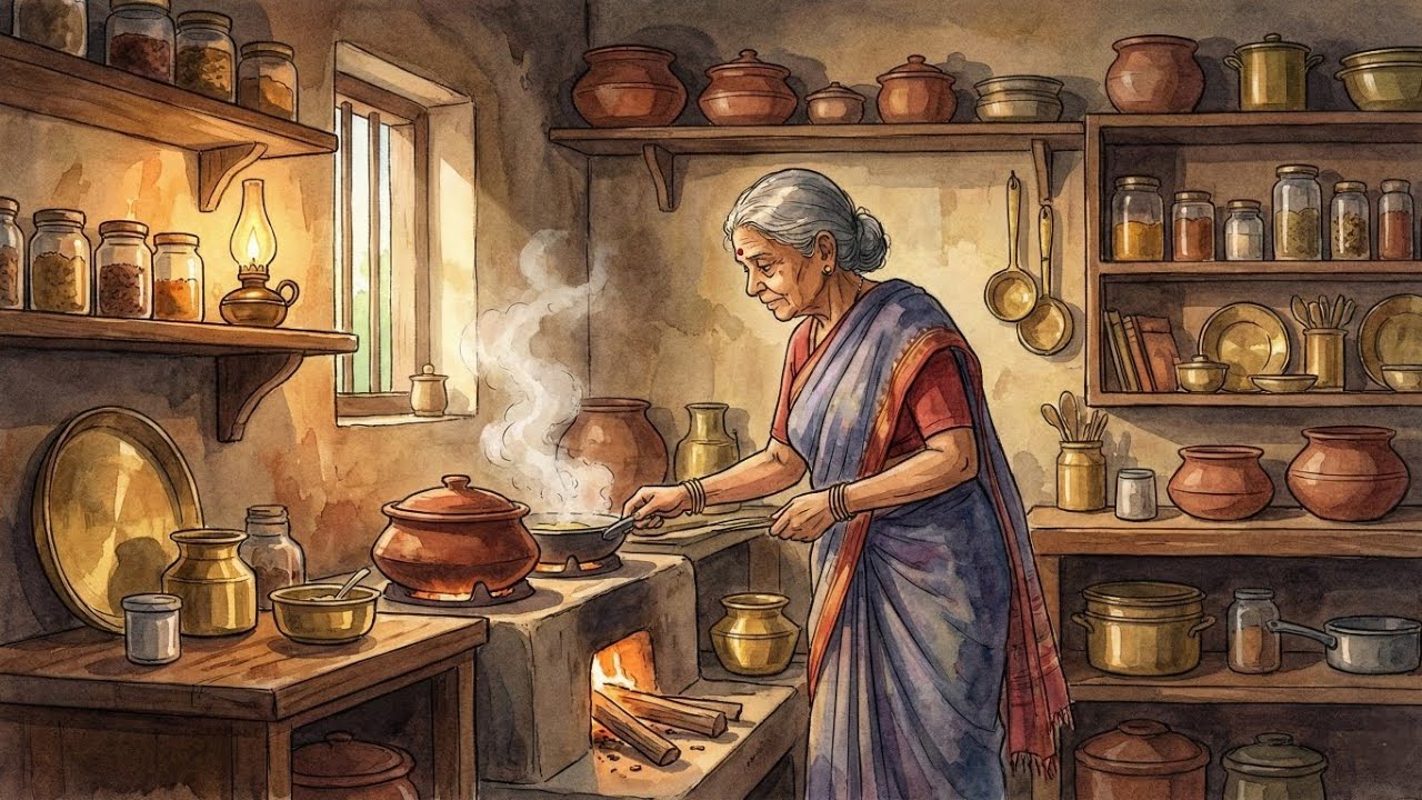 Ghibli Style Indian Home ASMR 🌧️ | Peaceful Rain & Cooking Sounds