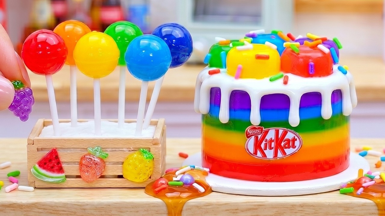Amazing Rainbow Mini Cake 🌈🍓  Fruit Colorful Candy Creations ✨