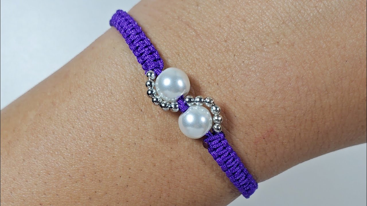 DIY PULSERA DE HILO CON ABALORIOS FACIL Y RAPIDA | EASY BRACELET | PULSERAS DE MODA✔️