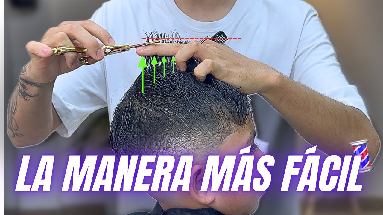 ✂️COMO CORTAR A TIJERA LA PARTE DE ARRIBA - La técnica más FACIL ✅