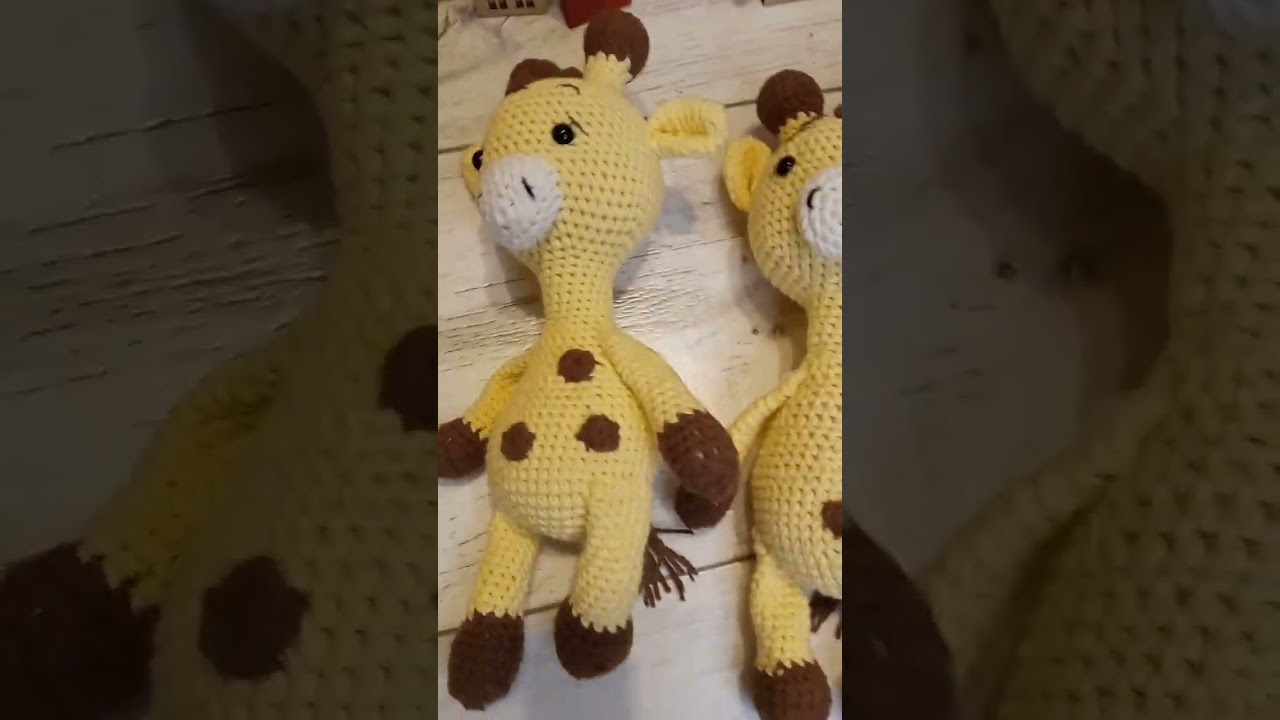 Żyrafa na szydełku wzrost 27, 28 cm maskotka ręcznie robione 