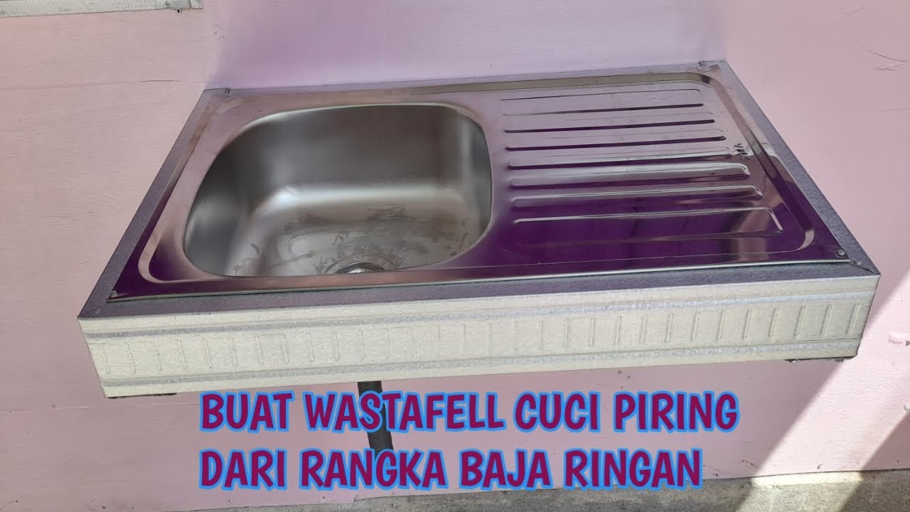 Buat Wastafell tanpa tembok, Tapi Dari Rangka Baja Ringan, Tetap Rapi