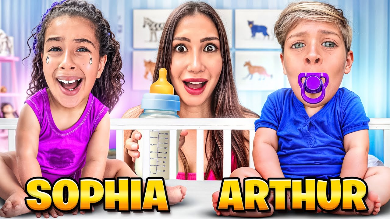 TRANSFORMEI A SOPHIA E O ARTHUR EM BEBÊS POR 24 HORAS