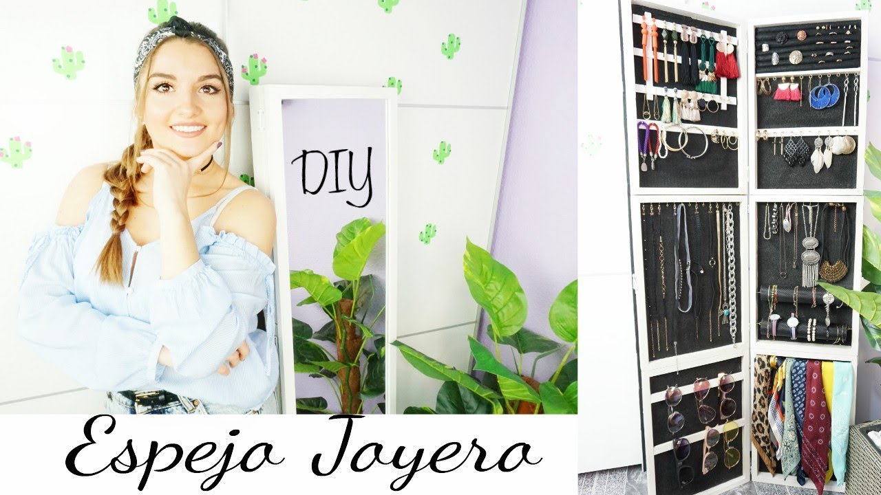DIY DECORACIÓN - ORGANIZADOR DE JOYAS/ BISUTERIA. ESPEJO JOYERO IKEA