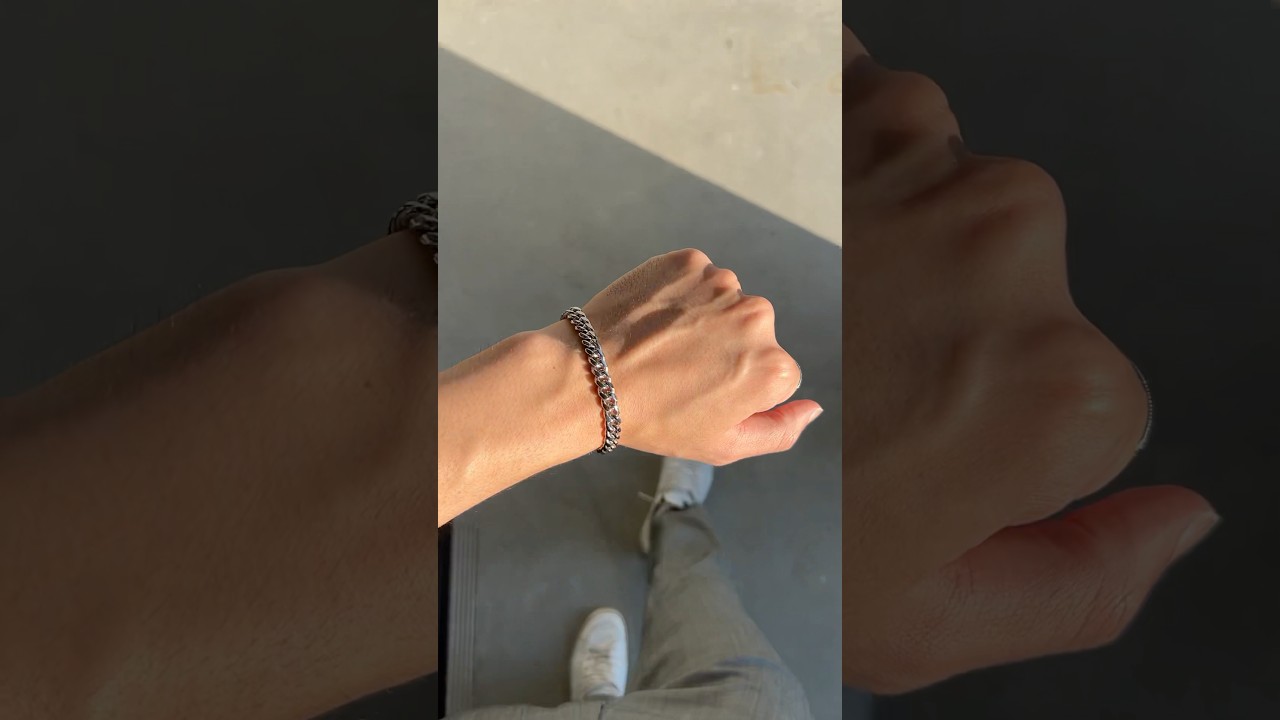 The best silver chain bracelet in men&rsquo;s jewelry (Cuban link chain)