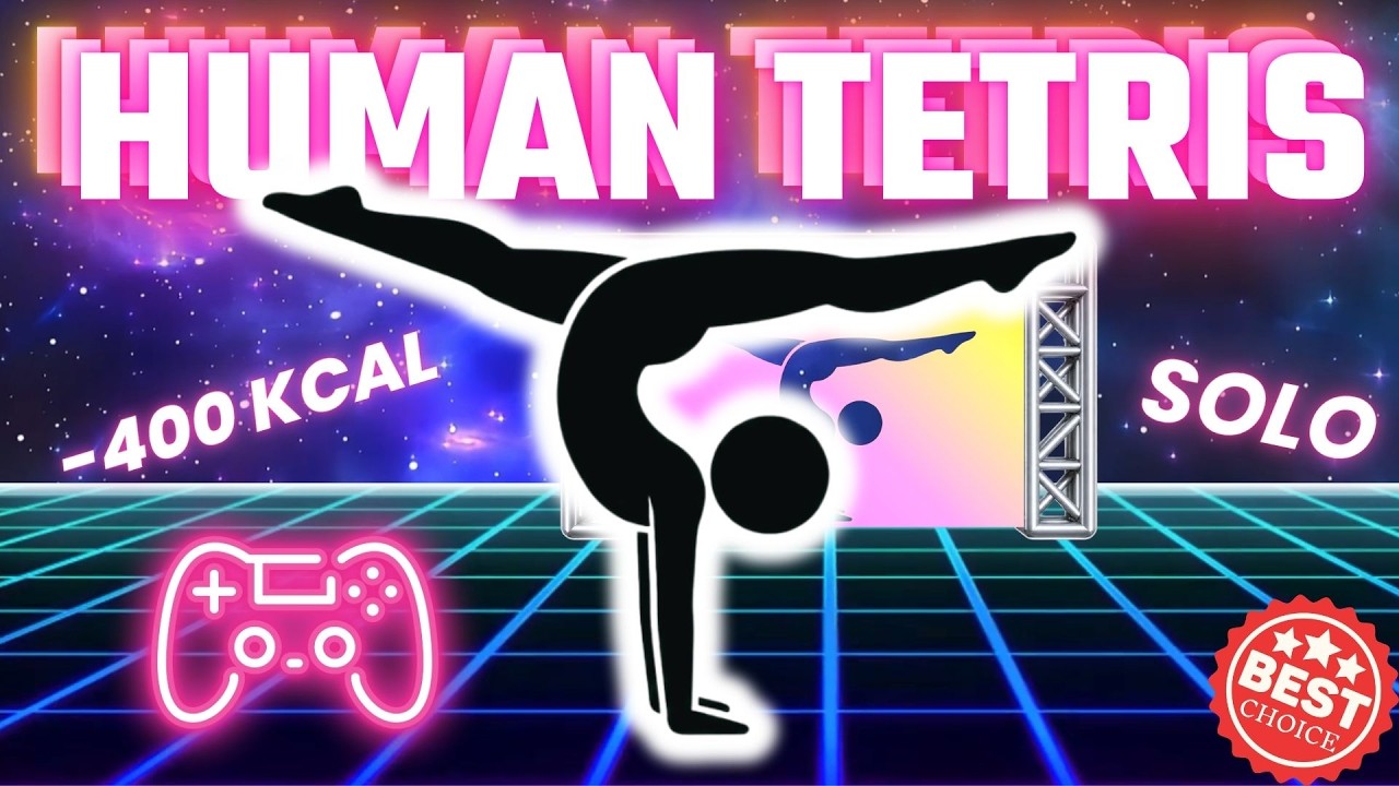HUMAN TETRIS SOLO ⚡ | 400 KCAL Calorie Burn Challenge | Interactive Workout #01