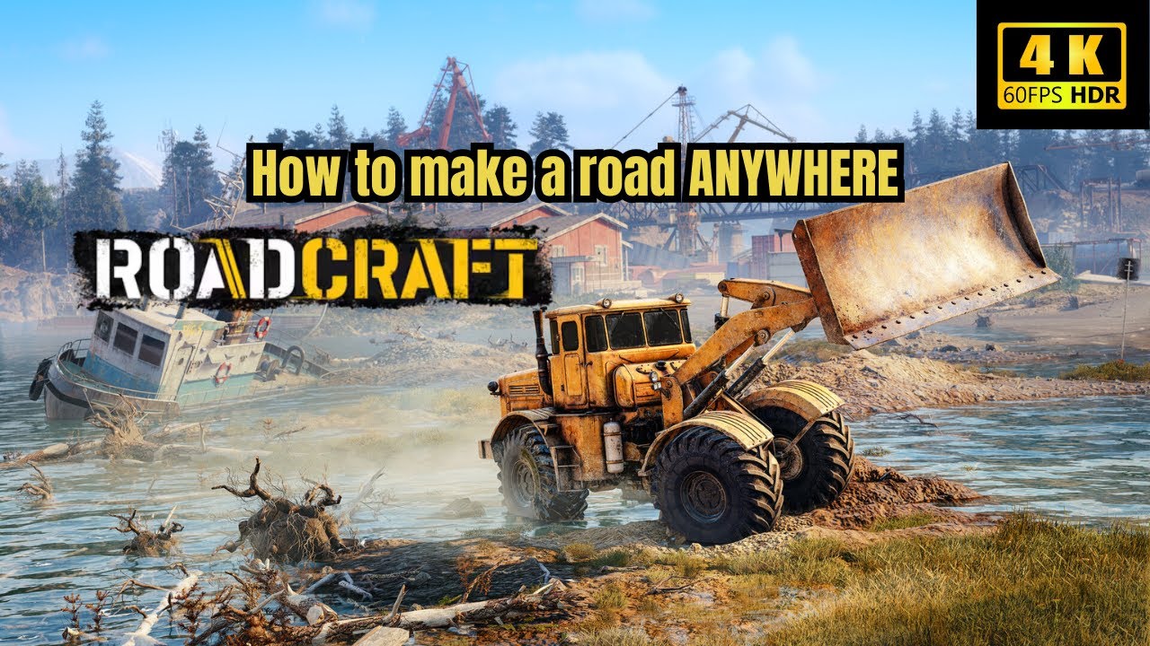 I Built a Road Over a Flooded River in Roadcraft! 4K60FPS
