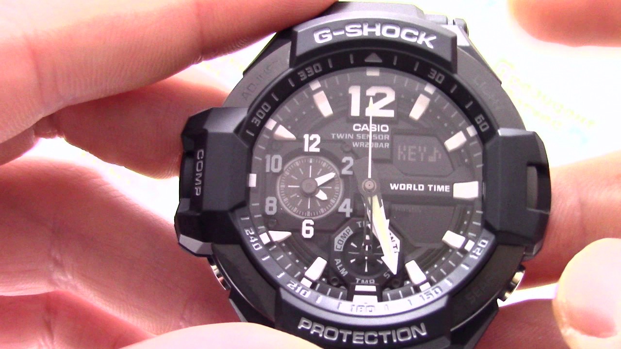 Часы Casio G-Shock GA-1100-1A [GA-1100-1AER] - Инструкция, как настроить