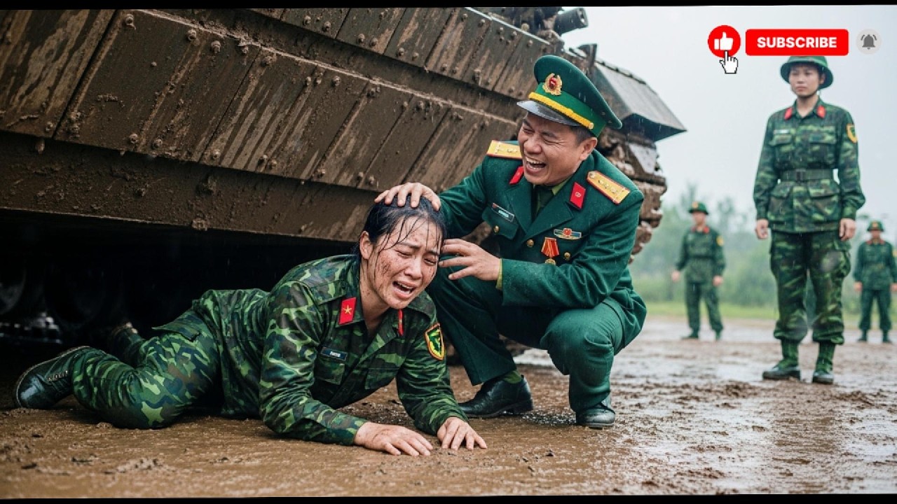Trung tá cho xe tăng cán nữ sĩ quan giữa mưa, không ngờ cô là lữ đoàn trưởng 707