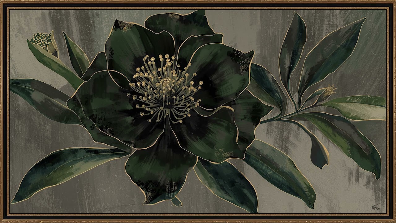 Olive Green Vintage Roses | Elegant Classical Art Atmosphere | Relaxing Background (2 Hours)