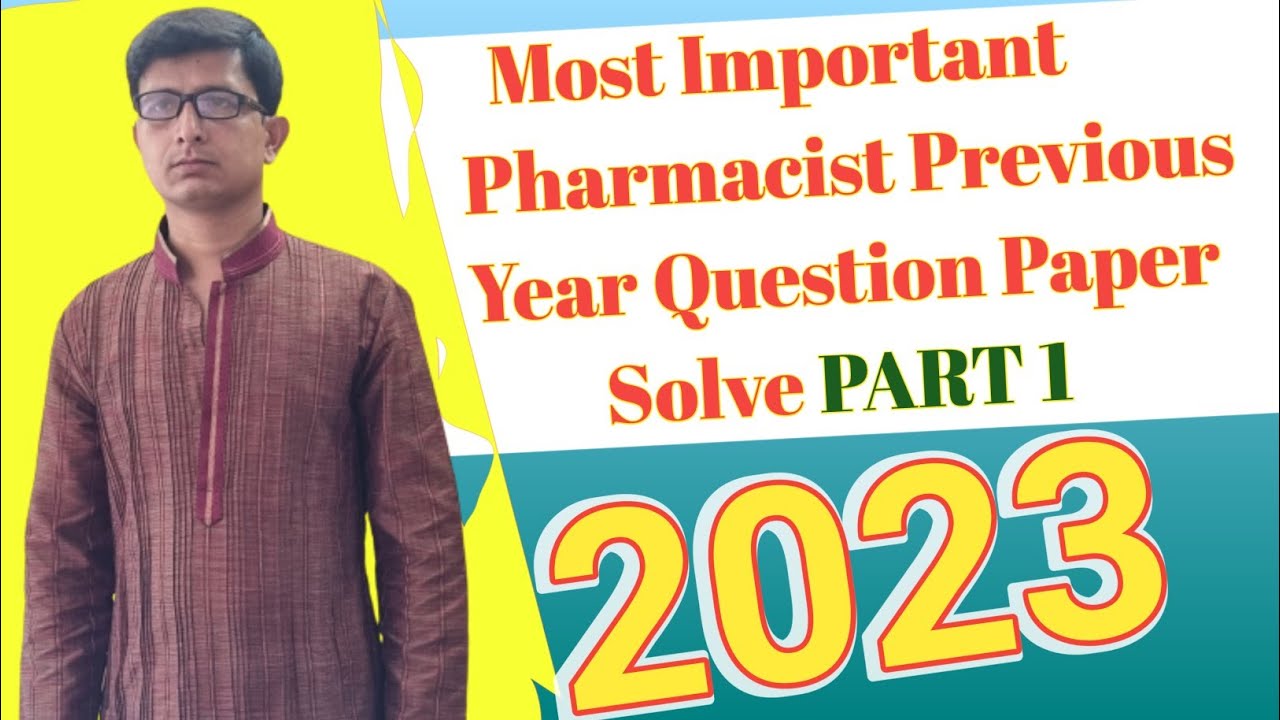 Most Important Question All Pharmacist Previous Year Solved Paper | UPSSSC Examination Important Que