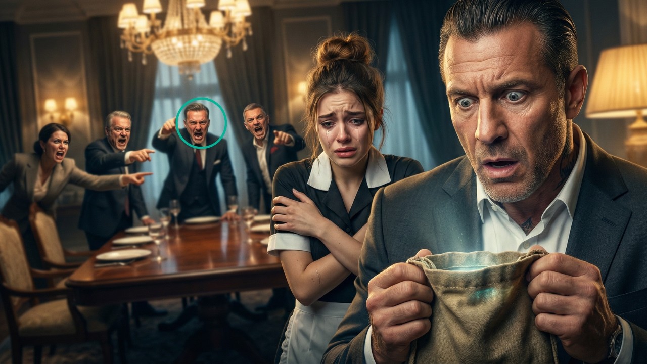 His Family Accused the Waitress of Theft — Until the Mafia Boss Opened the Bag and Froze.