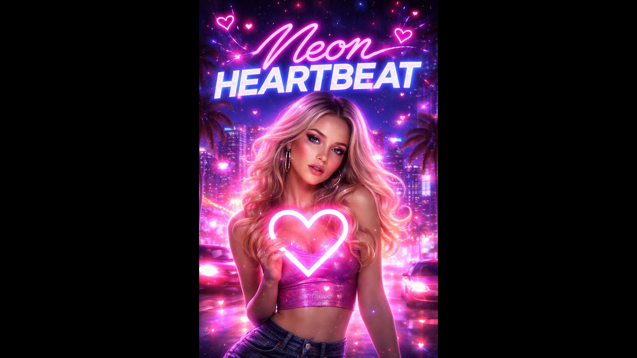 Neon Heartbeat 💓 | Audio-Reactive Pop Song + Neon Visuals (Processing 4K)