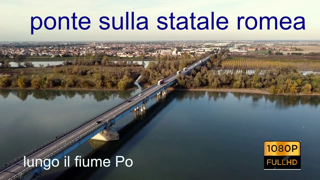 Ponte sulla statale Romea (Porto Viro- Taglio di Po) lungo il fiume Po