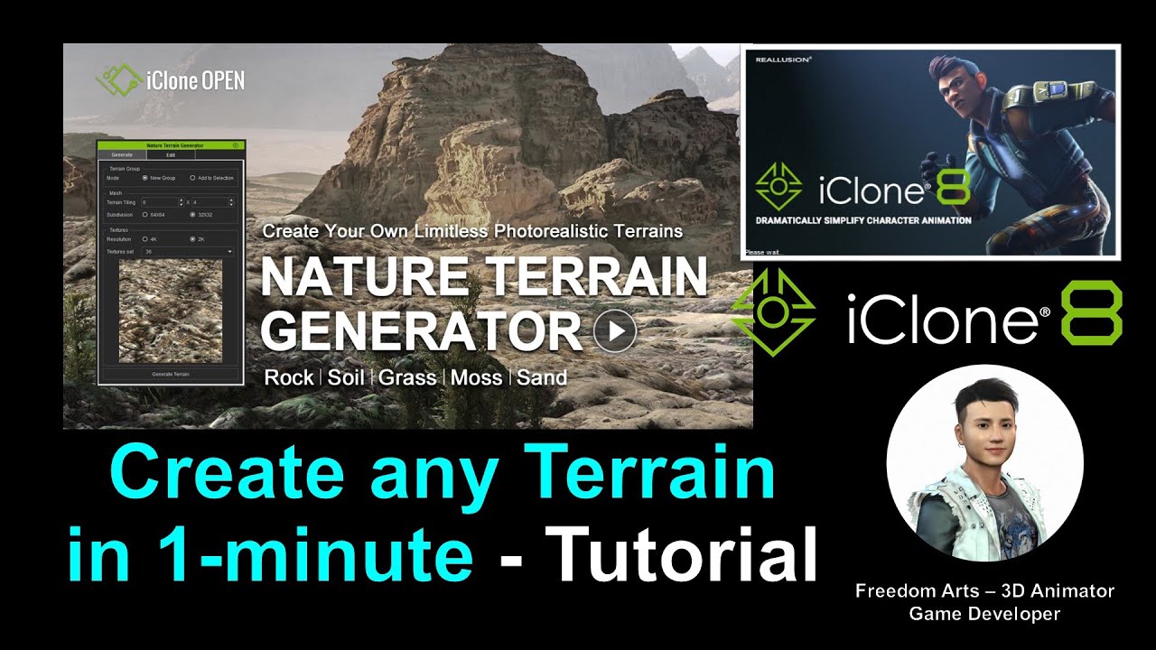 Создайте свой собственный ландшафт — Nature Terrain Generator — Учебное пособие по iClone 8