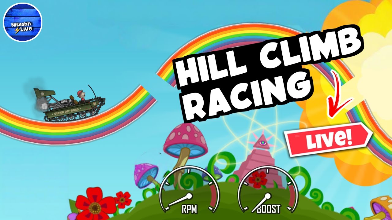 HILL CLIMB RACING LIVE 🔴 Racing game 💯 LIVE GAMEPLAY ✅ #live