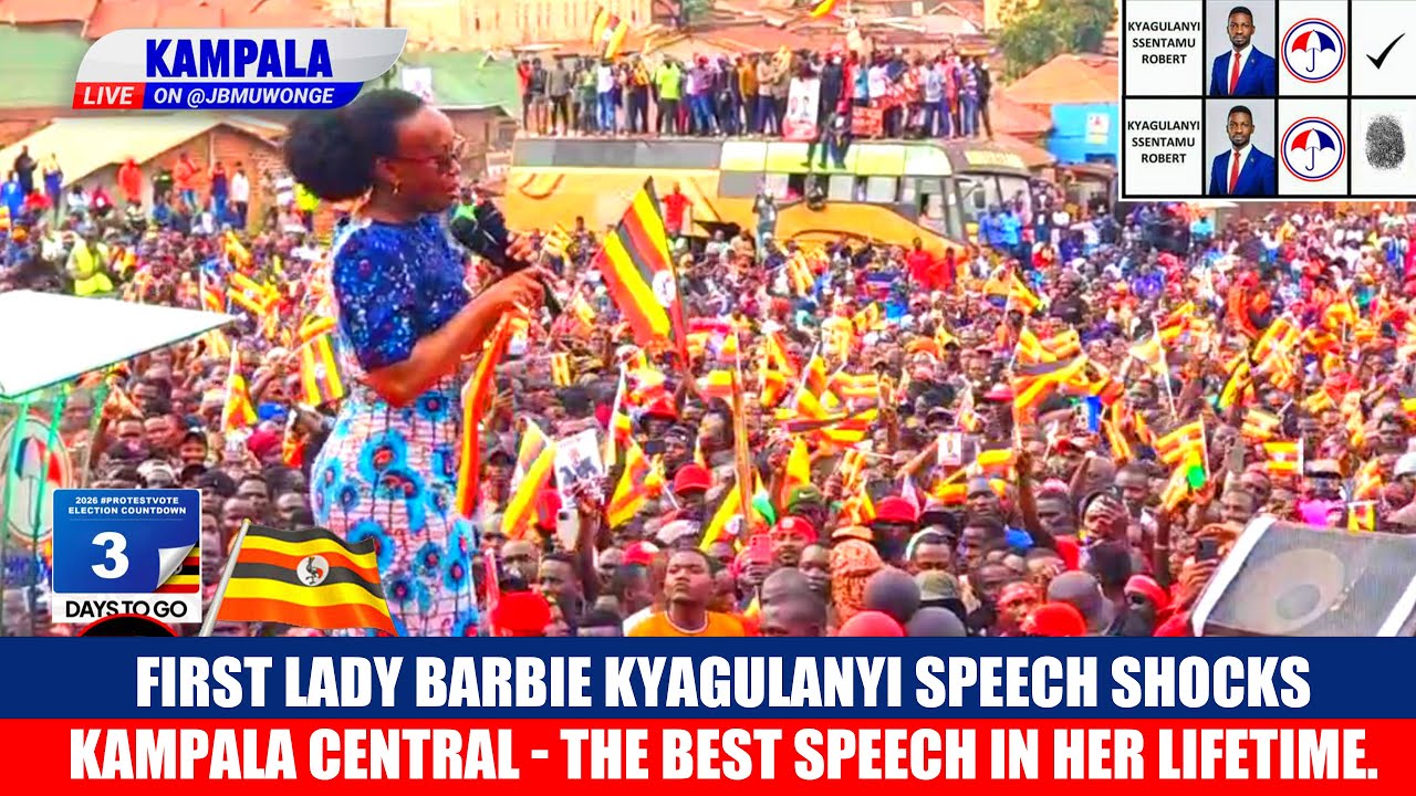First Lady Barbie Kyagulanyi speech shocks Kampala Central - the best speech in her lifetime. 