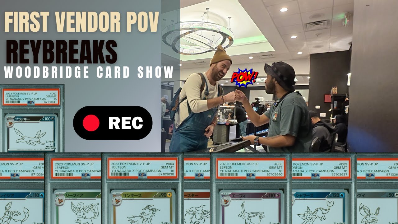 First Pokemon Vendor POV | Woodbridge Card Show! Yu Nagaba full sets Charizards and more!