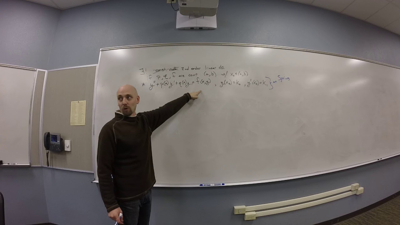 Existence and Uniqueness (Take Two) - 2nd order linear...