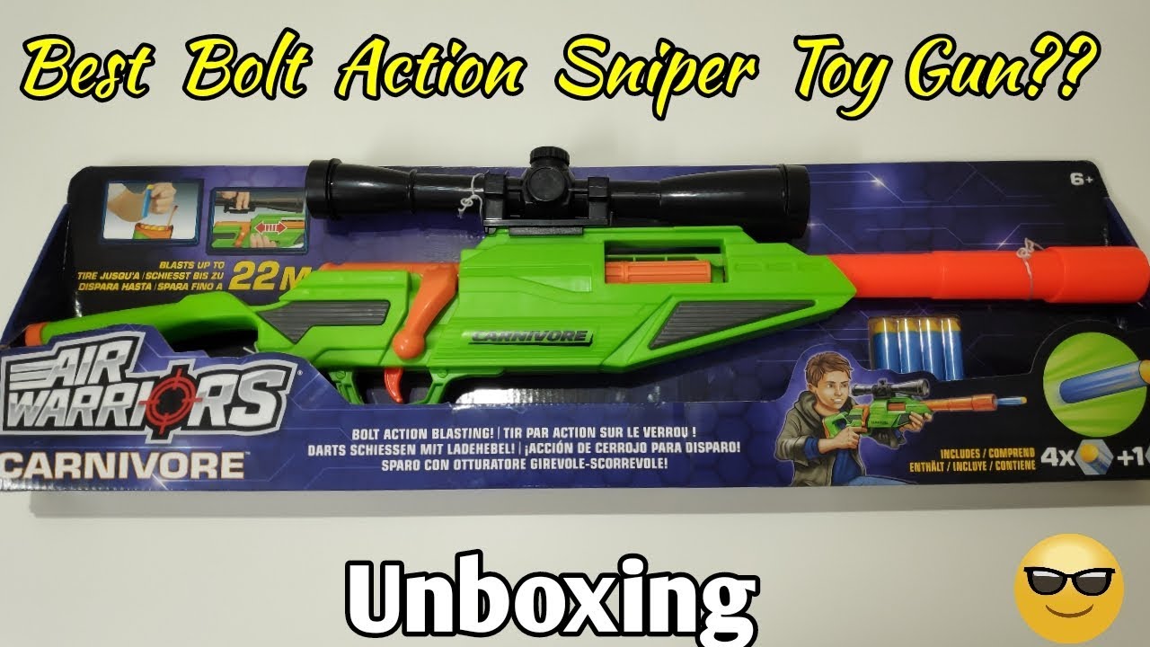 Air Warriors Bolt Action Sniper Toy Gun Unboxing