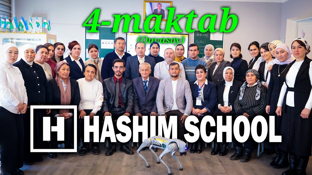Hashim School ROBOT DOG bilan 4-maktabda nima qildi? (1-qism)