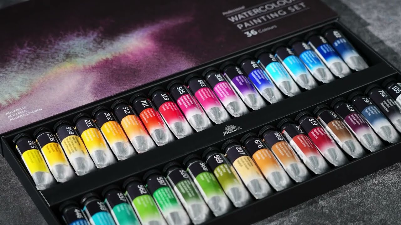 PHOENIX Professional Watercolor Paint Tubes &mdash; 78 Premium 14 ml Colors, Single-Pigment, Non-Toxic