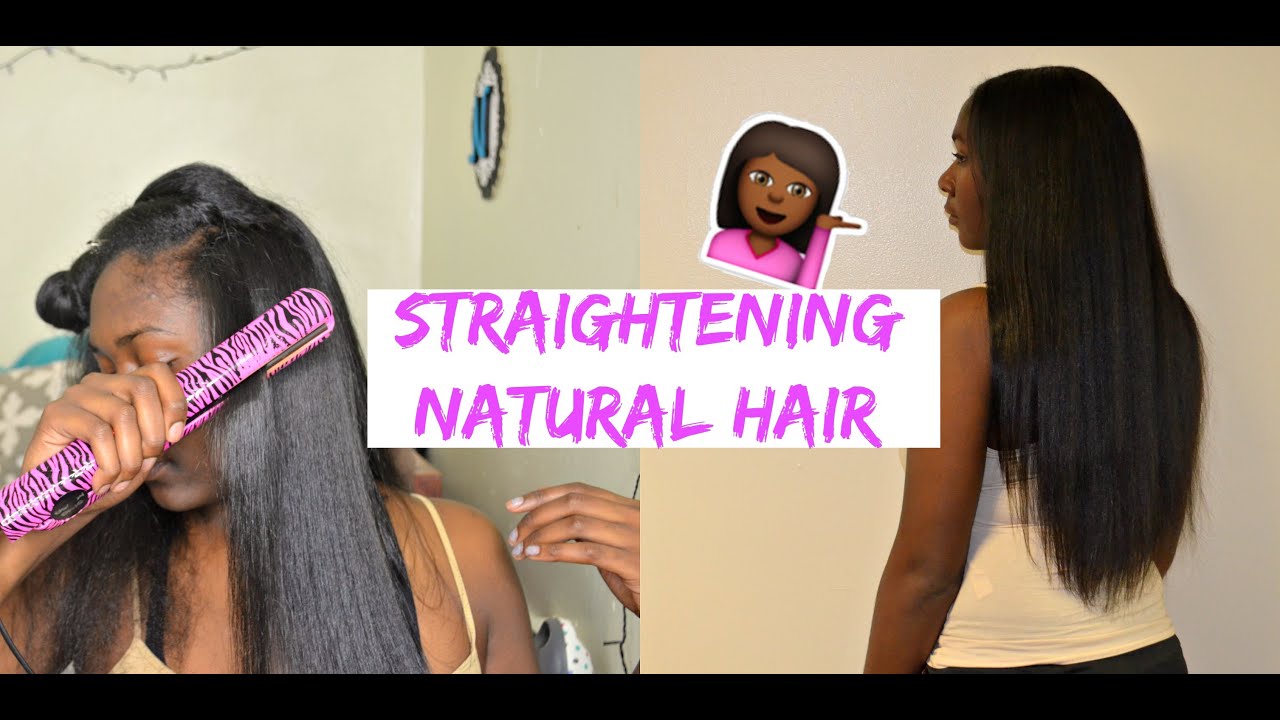 Straightening Natural Hair  From Curly 2 Straight: Nia Imani
