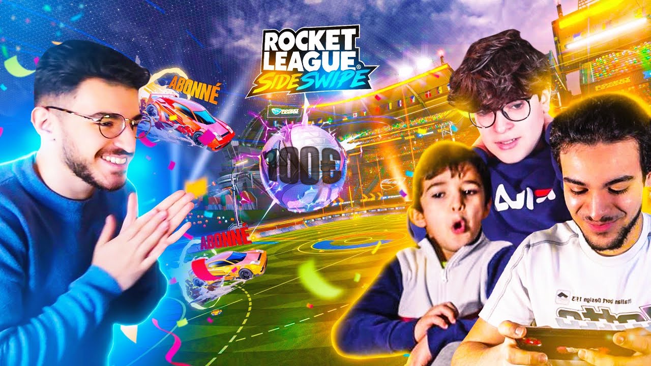 MES 3 FRERES DÉFIENT MES ABONNÉS SUR SIDESWIPE.. 1 BUT = 100€  ! ( rocket league sideswipe )