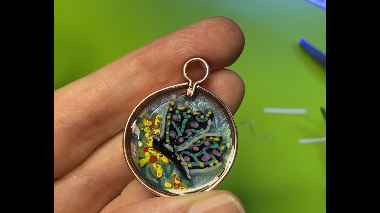Making a resin butterfly pendant