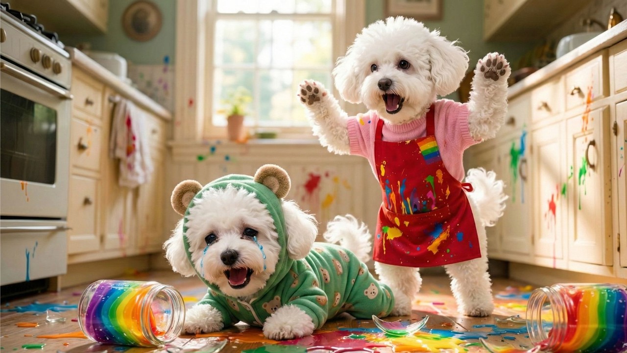 Hilarious when Baby Puppy learns to🍪😱 bake cookies. How Mama Dog saved day🌈